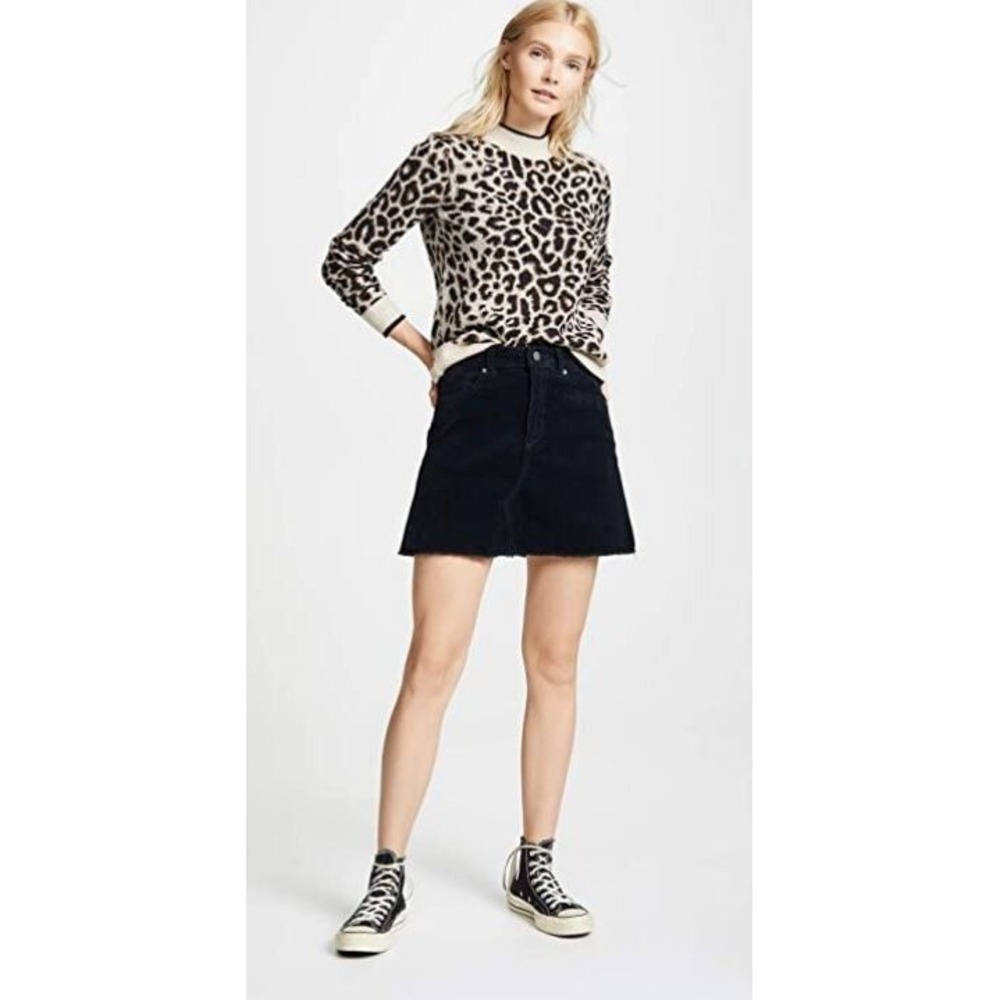 DL1961 Georgia Corduroy Mini Skirt Night Sky Navy Blue 972030 Size 30